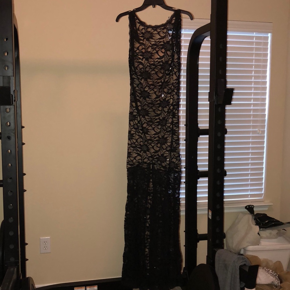 Black & Nude Formal Dress